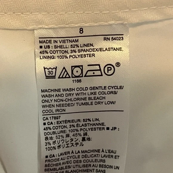 BANANA REPUBLIC | 8 | LINEN blend | LINED - Picture 8 of 12